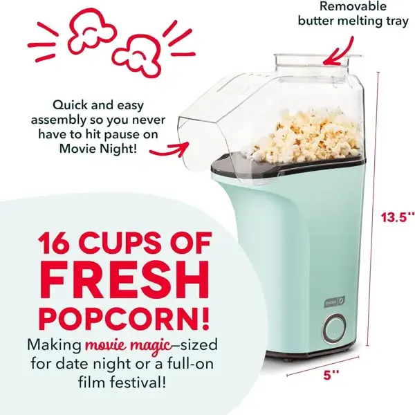 Hot Air Popcorn Popper Maker