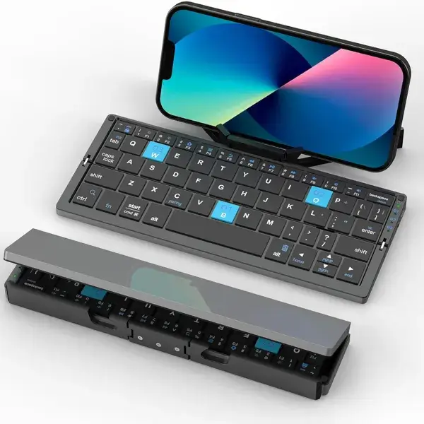 Mini Foldable Bluetooth Keyboard with Magnetic Stand