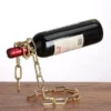 Magic Floating Steel Chain Wine Bottle Rack