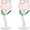 2 Pack Creative Rose Wine Glasses